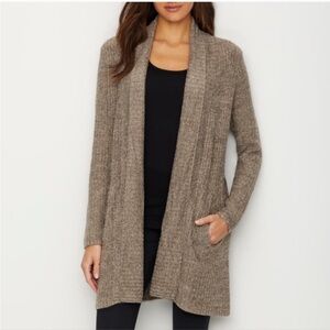 Barefoot Dreams CozyChic Lite Montecito Cardigan Sweater - Cocoa Sand